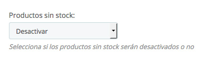 Productos sin stock